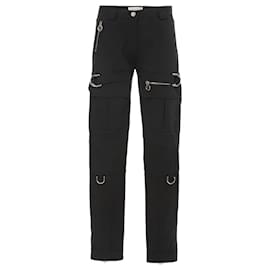 Carven-Carven black wool canvas cargo pants-Black