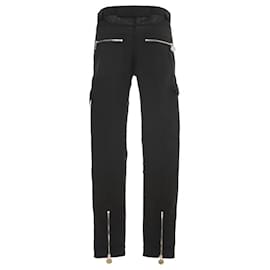 Carven-Carven black wool canvas cargo pants-Black