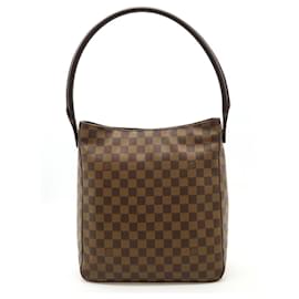 Louis Vuitton-Louis Vuitton Damier Looping GM Shoulder Bag-Brown,Damier ebene