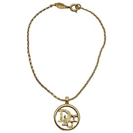 Pulseira de cor dourada com logo Christian Dior Gold hardware