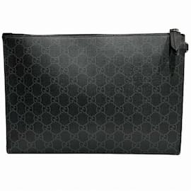 Gucci-Pochete Gucci GG Supreme Kingsnake-Preto,Branco,Vermelho
