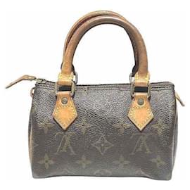 Louis Vuitton-Louis Vuitton Monogram Mini Speedy Handbag-Brown,Monogram
