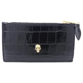 Alexander Mcqueen-Alexander McQueen Black Card Case-Black