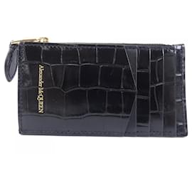 Alexander Mcqueen-Alexander McQueen Black Card Case-Black