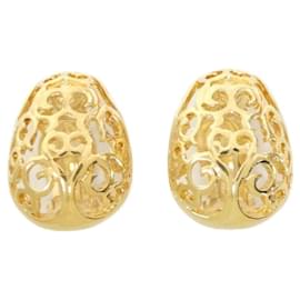 Yves Saint Laurent-Yves Saint Laurent Gold Clip Earrings-Golden