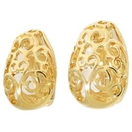 Yves Saint Laurent-Yves Saint Laurent Gold Clip Earrings-Golden