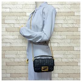Fendi-Sac à épaule Fendi Baguette Mini-Noir
