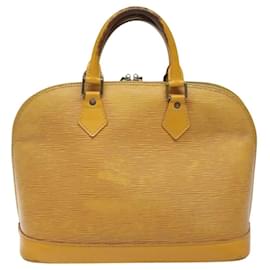 Louis Vuitton-LOUIS VUITTON Epi Alma Hand Bag Yellow M52149 LV Auth 114993-Yellow