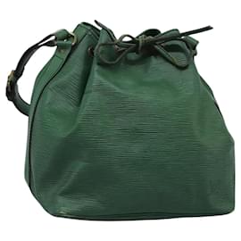 Louis Vuitton-LOUIS VUITTON Epi Petit Noe Shoulder Bag Green M44104 LV Auth 114679-Green