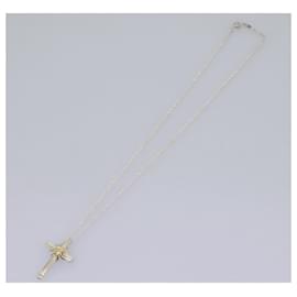 Autre Marque-TIFFANY&Co. Cross Necklace Ag925 Silver Auth am7827-Silvery