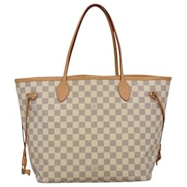 Louis Vuitton-LOUIS VUITTON Damier Azur Neverfull MM Tote Bag N41605 LV Auth PP290-Other
