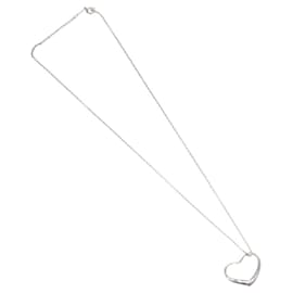 Autre Marque-TIFFANY&Co. Open Heart Necklace Ag925 Silver Auth 114128-Silvery