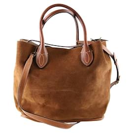 Ralph Lauren-Leather tote bag-Brown
