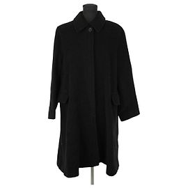 Marina Rinaldi Black wool coat Black