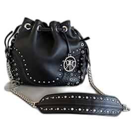 Dior-Dior bag in black leather and Swarovski rhinestones-Black