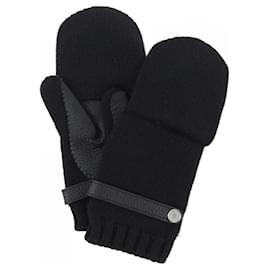 Hermès-Hermes Black Cashmere Warm Gloves-Black