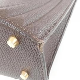 Hermès-Hermes Cadena Kelly Shoulder Bag-Brown