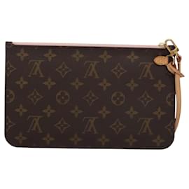 Louis Vuitton-Pochete Neverfull Louis Vuitton-Marrom