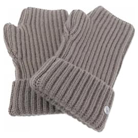 Hermès-Hermes Brown Cashmere Warm Gloves-Brown
