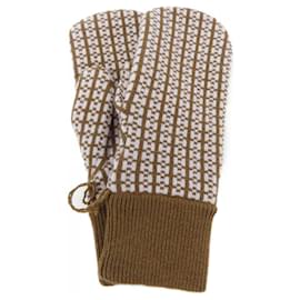 Hermès-Hermes Cashmere Warm Gloves-Brown,Pink