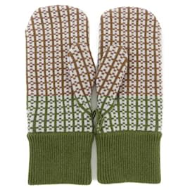 Hermès-Hermes Cashmere Warm Gloves-Brown,Pink