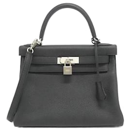 Hermès-Hermes Kelly 28cm Handbag-Black