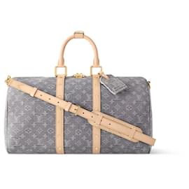 Louis Vuitton-LV Keepall Denim bandouliere 45-Grey