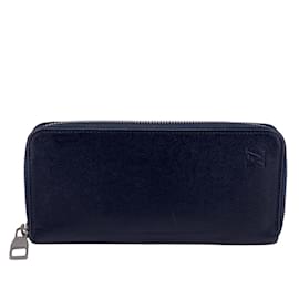 Louis Vuitton-Louis Vuitton Navy Leather Long Wallet-Navy blue