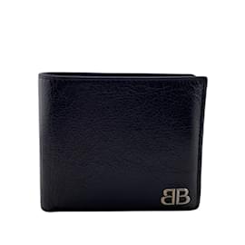 Balenciaga-Balenciaga 779971 BB Compact Wallet-Black