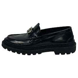 Christian Dior-Christian Dior Black Knit Loafers-Black
