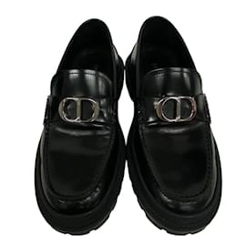 Christian Dior-Christian Dior Black Knit Loafers-Black