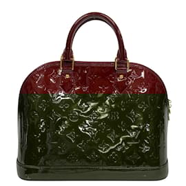 Louis Vuitton-Louis Vuitton Alma PM Handbag in Wine-Dark red