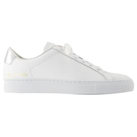 Autre Marque-Retro Classic Sneakers - COMMON PROJECTS - Leather - Silver-Silvery,Metallic