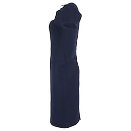Roland Mouret-Roland Mouret The Biltmore Dress in Navy Blue Wool-Blue,Navy blue