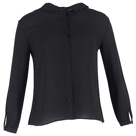 Prada Hemd mit Knöpfen aus schwarzem Polyester Schwarz