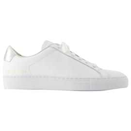 Autre Marque-Retro Classic Sneakers - COMMON PROJECTS - Leather - Silver-Silvery,Metallic
