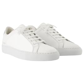 Autre Marque-Retro Classic Sneakers - COMMON PROJECTS - Leather - Silver-Silvery,Metallic