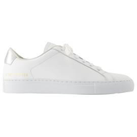 Autre Marque-Retro Classic Sneakers - COMMON PROJECTS - Leather - Silver-Silvery,Metallic