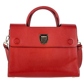 Dior Diorever Handtasche aus rotem Leder Rot Bordeaux