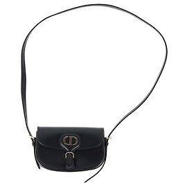 Dior Nova Bolsa Bobby Mini em Couro de Bezerro Preto Preto
