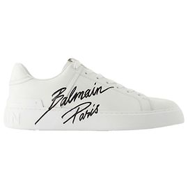 Tênis B-Court - Balmain - Couro - Branco Branco