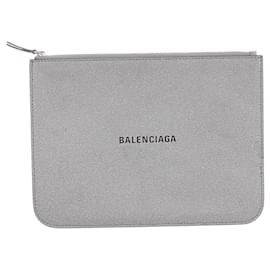 Balenciaga-BALENCIAGA Bags T.  Leather-Silvery