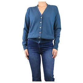 Crimson Blauer Freundschafts-Cardigan - Größe M Blau