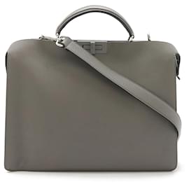 Fendi-Fendi Peekaboo I See You Medium Handbag-Brown,Black