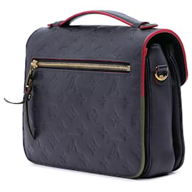 Louis Vuitton-Louis Vuitton Blue Monogram Empreinte Pochette Metis-Blue,Navy blue