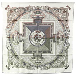 Hermès-Hermès White Animaux Solaires Silk Scarf-Other