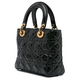 Dior-Dior Black Small Crinkled Patent Cannage My ABCDior Lady Dior-Black
