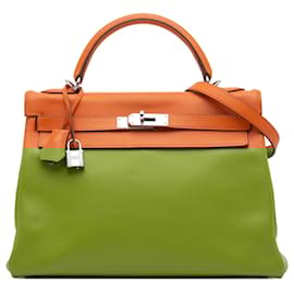 Hermès-Hermès Orange Swift Kelly II Retourne 32-Orange