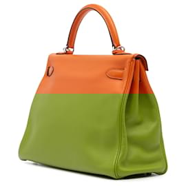 Hermès-Hermès Orange Swift Kelly II Retourne 32-Orange