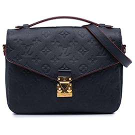 Louis Vuitton-Louis Vuitton Blue Monogram Empreinte Pochette Metis-Blue,Navy blue